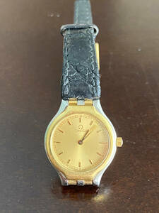 LADIES OMEGA DE VILLE WRIST WATCH REF.595.0101, KEEPING TIME QUARTZ 18K/SS CASE 海外 即決