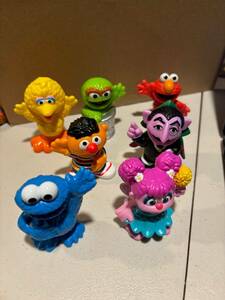 Sesame Street Workshop Figures Elmo Big Bird Oscar Cookie + lot of 7 海外 即決