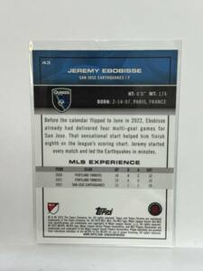 #/125 2023 Topps Chrome MLS Aqua X-Fractor Jeremy Ebobisse #43 海外 即決