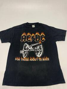 Vintage AAA T-Shirt Black AC/DC For Those About to Rock 2004 L Men's A45 海外 即決