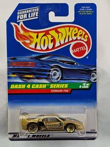 1998 Hot Wheels Ferrari F40 #722 Gold Wire Lace Wheels Dash 4 Cash Series #2 MOC 海外 即決