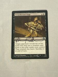 MTG Treacherous Urge Artist Proof and Signature Signed Belledin 海外 即決