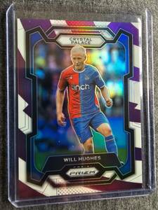 2023-24 Panini Prizm Premier League Will Huges Purple and White Stripes /92 海外 即決