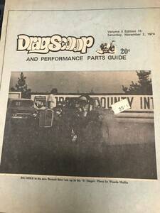 1974 Drag Scoop NHRA Race Magazine and performance guide 海外 即決