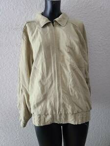 Tommy Bahama Relax Mens Medium Full Zip Collared Beige Silk Linen Jacket 海外 即決