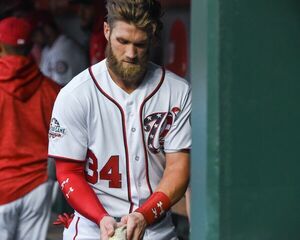 8x10 Photo of Washington Nationals legedary OF Bryce Harper. 海外 即決