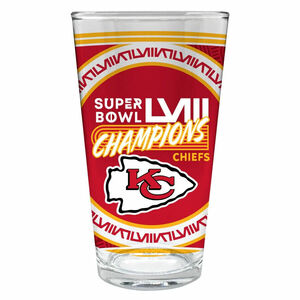 Kansas City Chiefs Super Bowl LVIII Champs 16 Oz Glass 海外 即決