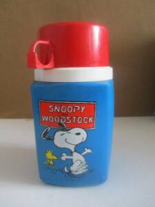 Vintage Peanuts 4 Items Thermos Camp Snoopy Glass Pack 100 Straws Fan Club Pin 海外 即決