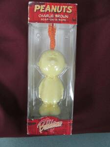 PEANUTS - BUBBLETOWN -CHARLIE BROWN SOAP-ON-A-ROPE VINTAGE NEVER OPENED 海外 即決