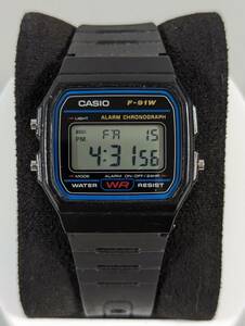 Casio F-91W-3HDG Men's Watch DISPLAY Digital Black Resin Band Water Resistance 海外 即決