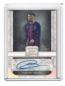 2022 Leaf Ultimate Soccer Ferran Torres Base Auto BA-FT1 Silver Spectrum 4/7 海外 即決