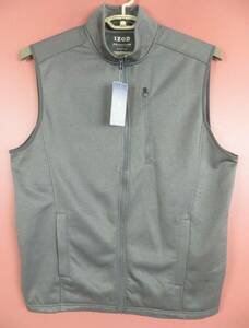 CJ1120- NWT IZOD Advantage Performance Men Comfy Polyester Vest Pocket Gray XTL 海外 即決