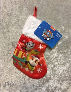 8" Nickelodeon Paw Patrol Mini Satin Christmas Stocking with Plush Cuff 海外 即決