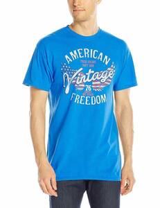 FREEZE Men's Vintage American Freedom T-Shirt, Royal, Medium 海外 即決