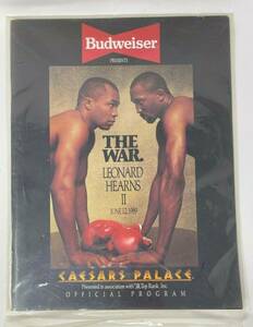 The War Leonard Vs Hearns II June 12, 1989 Official Program "Caesars Palace" 海外 即決