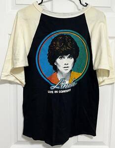 LINDA RONSTADT Live in Concert Adult Vtg Single Stitched 1/2 Sleeve T-Shirt M 海外 即決