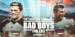 Tom Brady Rob Gronkowski Tampa Bay Bucs Super Bowl Bad Boys Poster License Plate 海外 即決