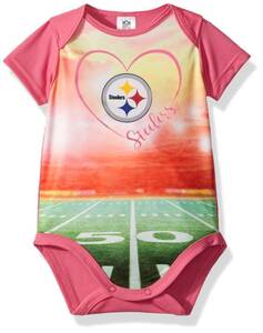 NFL Pittsburgh Steelers Bodysuit Stadium Design Pink Size 3 Month Gerber 海外 即決