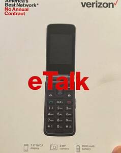 Verizon Prepaid Takumi eTalk with 4GB Memory Prepaid Flip Phone - GRAY NEW 海外 即決