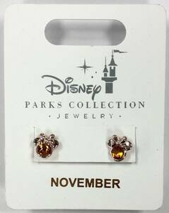 Disney Parks Disneyland Resort Month of November Minnie Mouse RG Tone Earrings 海外 即決