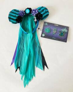 Disney Minnie Mouse Main Attraction HAUNTED MANSION Ears & Pins October 2020 NWT 海外 即決