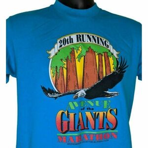 Avenue Of The Giants Marathon Vintage 1990s Tshirt 20th Running Size Medium 海外 即決