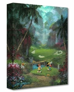 Mickey Golf Disney Fine Art James Coleman Ltd Ed TOC Print 17th Tee in Paradise 海外 即決