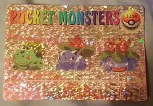 Pocket Monsters ポケモン Cardass Bulbasaur Ivysaur Venusaur NM Holo Sticker Card 海外 即決