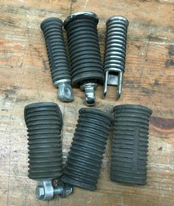 Lot of 6 Harley Flathead Shovelhead Ironhead Foot Pegs Rests round Rubber 海外 即決