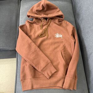 ★STUSSY ステューシー スウェットパーカー 裏起毛 HOODY パーカー ブラウン Sサイズ