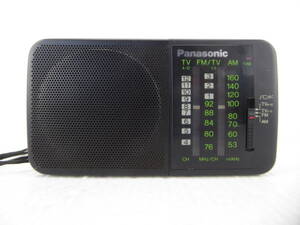 ★☆Panasonic ワイドFM受信OK FM/AMコンパクトラジオ RF-U45 日本製 動作品 オマケ新品電池付き☆★