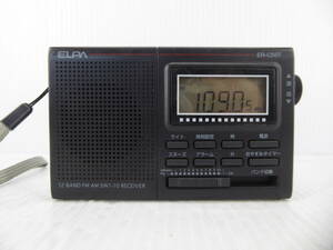 ★☆ELPA ワイドFM対応 FM/SW/AMコンパクトラジオ ER-C55T 動作品 オマケ新品電池付き☆★