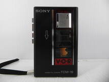 ★☆SONY カセットテープレコーダー TCM-19 日本製 通電OK ジャンク品☆★_画像1