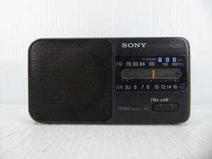 ★☆SONY ワイドFM対応 FM/AMコンパクトラジオ ICF-S60 日本製 動作品 オマケ新品電池付き☆★