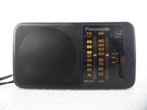 ★☆Panasonic ワイドFM受信OK FM/AMコンパクトラジオ RF-U35 日本製 動作品 オマケ新品電池付き☆★