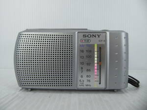 ★☆SONY ワイドFM対応 FM/AMコンパクトラジオ ICF-9 動作品 オマケ新品電池付き☆★