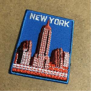 ニューヨーク★アイロン刺繍ワッペン☆アメリカNY☆送料63円可 都市 USA