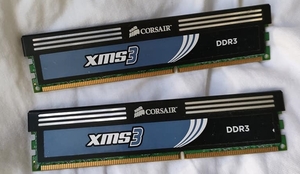 Corsair XMS3 6GB2　計12G、 DDR3 1600MHz TR3X6G1600C7