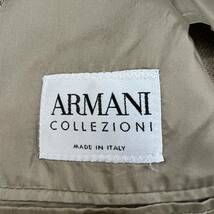 未使用XL!!アルマーニコレッツォーニ『至高の逸品』ARMANI COLLEZIONI テーラードジャケット 48 総柄 清涼感◎ シルク◎ ブラウン系 春夏_画像8