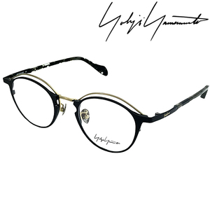 Yohji Yamamoto ヨウジヤマモト メガネフレーム ブランド ブラック×ゴールド 眼鏡 yy-19-0077-01