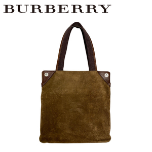 【中古】【非常に良い】BURBERRY トートバッグ ブランド バーバリー ブラウン 鞄 r-bu-b-0572-06