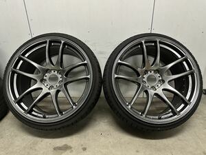  spew groove Work Emotion Kiwami emotion ultimate 19 -inch tire wheel ATRsports 225/35r19 PCD 114.3doli lack 2 pcs set Work 5H