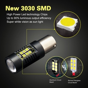爆光LED ホワイト T20 ダブル球 21連 ストップランプ ブレーキランプ テールランプ 高輝度SMD ピンチ部違い対応 2個SETの画像8