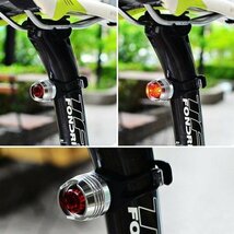ブラック LED 小型で明るい 自転車ライト サイクルライト 電池式 3段階点滅 LED テールライト リアライト セーフティライト 防水_画像9