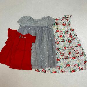 baby GAP H&M 3点セット サイズ80 1歳〜2歳 ワンピース 女の子 子供服 トップス チュール 花柄