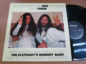 LP1222／JOHN LENNON AND YOKO ONO：ONE AND ONE AND ONE IS THRE PART THREE.