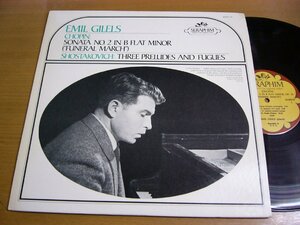 LPw325／【USA盤】ギレリス：ショパン ピアノソナタ第2番/ショスタコーヴィチ 24のプレリュードとフーガOP87.