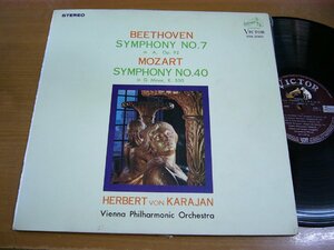 LPY983／カラヤン：ベートーヴェン 交響曲第7番/モーツァルト 交響曲第40番.