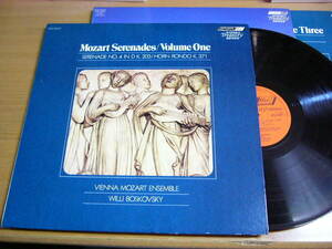 LPi702／【UK盤】ウィリー・ボスコフスキー：MOZART SERENADES VOL1 モーツァルト セレナード 第4番 他.