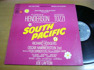 LPi934／【USA盤/ミュージカル】RICHARD RODGERS/FLORENCE HENDERSON：SOUTH PACIFIC.